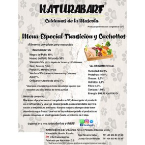 Naturabarf - Menú Especial Transición y Cachorros