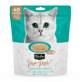 Kit Cat - PurrPuree Value Pack - Atún y Fibra - Hairball
