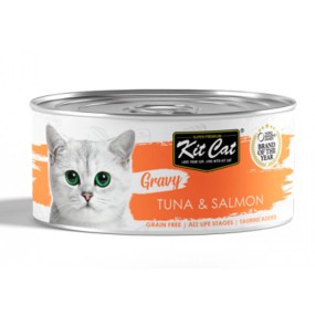 Kit Cat - Lata Gravy - Atún con Salmón