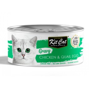 Kit Cat - Lata Gravy - Pollo con Huevo de Codorniz