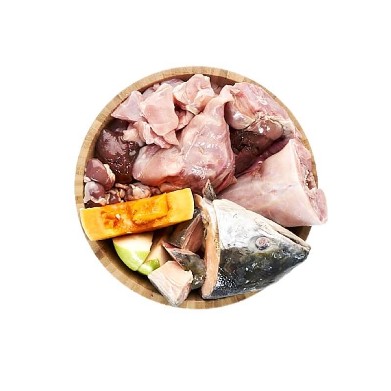 Squeaky Foods - Menú Conejo, Salmón, Verduras y Frutas