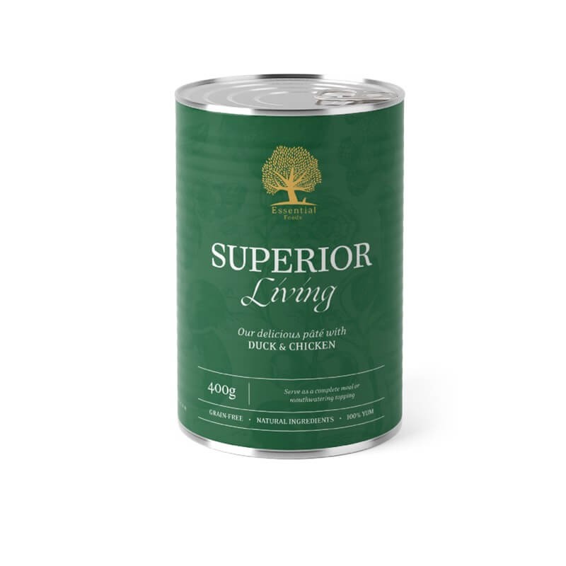 Essential Foods - Lata SUPERIOR LIVING - Pato y Pollo